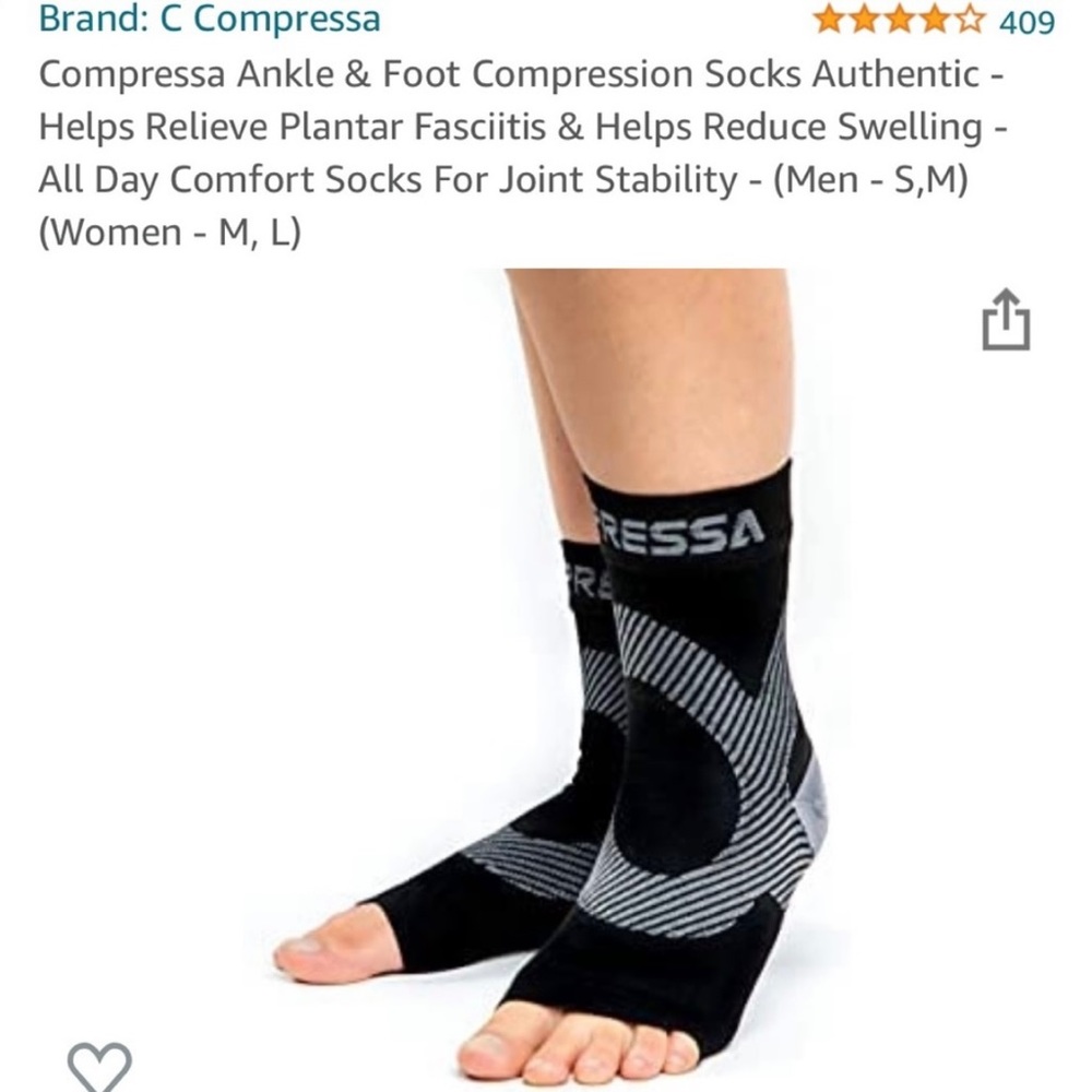 Compressa Ankle & Foot Compression Socks Authentic